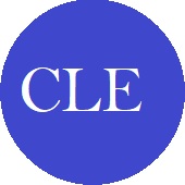 The letters CLE in a blue circle